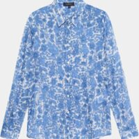 Chemise droite Jessica à imprimé fleuri Bleu Caroll