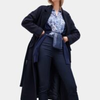 Manteau long Ambroise esprit trench Bleu Caroll