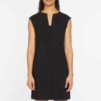 Robe Olbia courte ajustée sans manches Noir Caroll