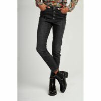 Jean 7/8 taille haute avec boutons apparents Naf Naf