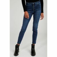 Jean 7/8 taille haute avec boutons apparents Naf Naf