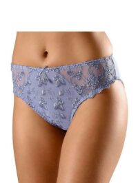 LASCANA : slip avec belle dentelle à broderie florale - Lascana - Gris