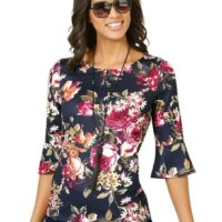 Lady : T-shirt au ravissant motif à fleurs - Lady - Multicolore