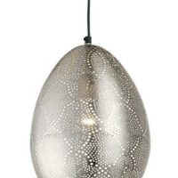 Luminaire suspension originale en métal ajouré oriental - helline home - Coloris Argent