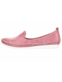 Mocassins femme colorés en cuir à surpiqures - Andrea Conti - Rose