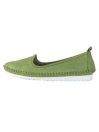 Mocassins femme colorés en cuir à surpiqures - Andrea Conti - Vert