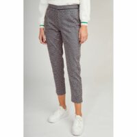 Pantalon cigarette 7/8 motif géométrique Naf Naf