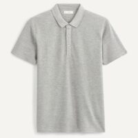 Polo coton mélangé motif jacquard CELIO