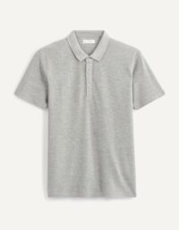 Polo coton mélangé motif jacquard CELIO