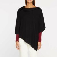 Poncho Baltimore cachemire Noir Caroll