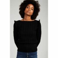 Pull ajouré manches gigot Naf Naf