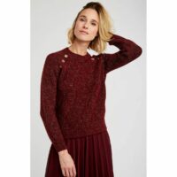 Pull avec fibre métallique et boutons Naf Naf