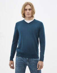 Pull col V 100% laine mérinos extra fin CELIO