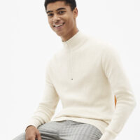 Pull col montant zippé soft touch CELIO