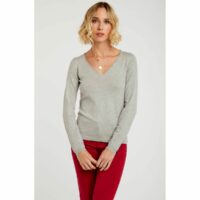 Pull manches longues avec détail plumetis et noeud Naf Naf