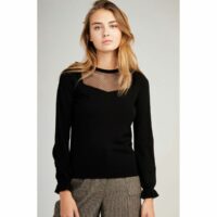 Pull manches longues avec plumetis Naf Naf