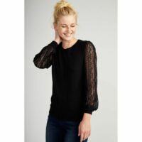 Pull manches longues en dentelle Naf Naf