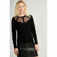 Pull manches longues incrustation dentelle Naf Naf