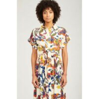 Robe chemise longue imprimée Naf Naf