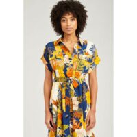 Robe chemise longue imprimée Naf Naf