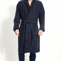 Robe de chambre polaire marine Arthur