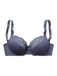 Soutien-gorge à armatures Nuance avec dentelle brodée raffinée sur le haut des bonnets et sur les bretelles - Nuance - Bleu