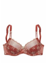 Soutien-gorge à armatures Nuance avec dentelle brodée raffinée sur le haut des bonnets et sur les bretelles - Nuance - Rouge