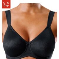 Soutien-gorge effet réducteur Triumph Essential Minimizer W au motif jacquard moderne - Triumph - Noir