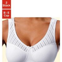 Soutien-gorge sans armatures Nuance à rayures élégantes (2 pièces) - Nuance - Blanc