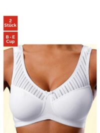 Soutien-gorge sans armatures Nuance à rayures élégantes (2 pièces) - Nuance - Blanc