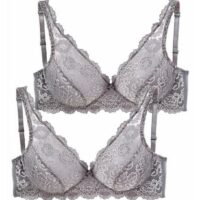 Soutien-gorge sans armatures Petite Fleur (2 pièces) - PETITE FLEUR - Gris