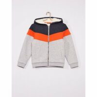 Sweat à capuche colorblock doublé sherpa Kiabi