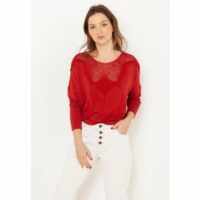 T-shirt plastron macramé Camaïeu