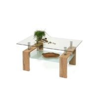 Table basse avec tablette porte-revues pratique - helline home - écru