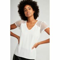 Tee-shirt dentelle plumetis Naf Naf