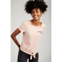 Tee shirt manche broderie anglaise Naf Naf