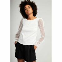 Tee-shirt manches longues plumetis Naf Naf