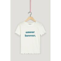 Tee shirt manhes courtes imprimé amour forever Naf Naf