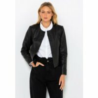 Veste en cuir Camaïeu