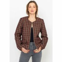 Veste  zippée en tweed Camaïeu