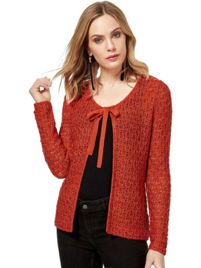 création L : gilet en tricot au bel aspect chiné - Creation L - Orange