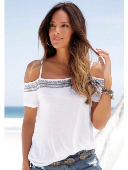 s.Oliver RED LABEL Beachwear : T-shirt de plage - s.Oliver Beachwear LM - Blanc