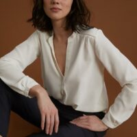 Blouse détail jour échelle femme ecru CYRILLUS