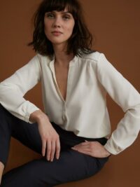 Blouse détail jour échelle femme ecru CYRILLUS