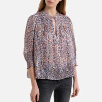 Blouse en voile imprimé à manches longues Gerard Darel