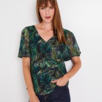 Blouse fluide imprimé tropical femme Grain de Malice