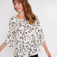 Blouse imprimée et nouée femme Grain de Malice