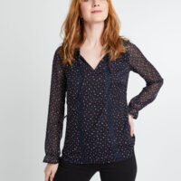 Blouse imprimée marine femme Grain de Malice