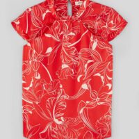 Blouse rouge imprimée femme Grain de Malice