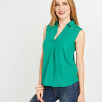 Blouse verte majorité lyocell femme Grain de Malice